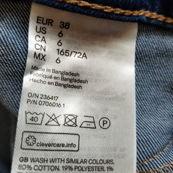 H&M High Waist Super Skinny Jeans.  Size 6 - Picture 9 of 12